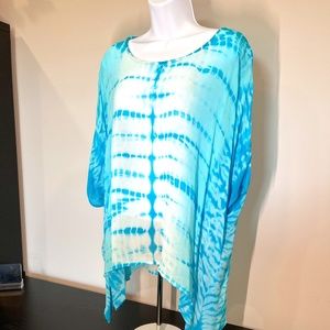 Chico's Poncho in Turquoise